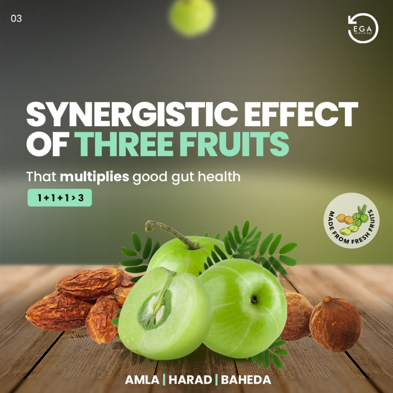 Triphala is the synergistic effect of 3 fruits
